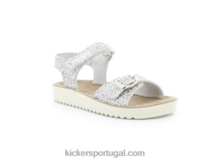 Kickers odyssa leopardo branco V24TH699 crianças