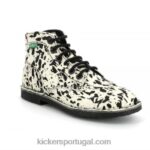 Kickers orilegend bege preto manchado V24TH275 mulheres
