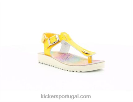 Kickers patente amarela odysse V24TH763 crianças