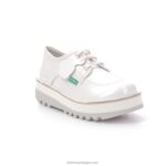 Kickers patente branca kickougirl V24TH256 mulheres - Image 2