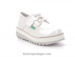 Kickers patente branca kickougirl V24TH256 mulheres