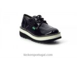 Kickers patente negra kickougirl V24TH257 mulheres