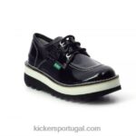 Kickers patente negra kickougirl V24TH257 mulheres