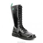 Kickers patente negra meetkiknew V24TH291 mulheres - Image 2