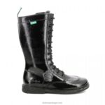 Kickers patente negra meetkiknew V24TH291 mulheres - Image 3