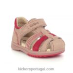 Kickers platiback bege laranja V24TH566 crianças