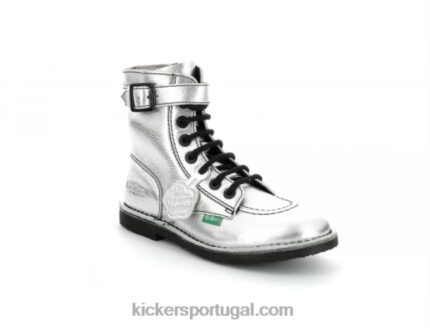 Kickers pontapé tendência prata V24TH289 mulheres