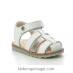 Kickers prata branca nonosti V24TH622 crianças