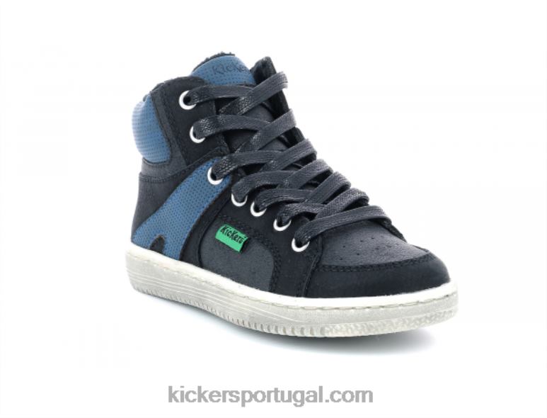 kickers_preto_brilhante_baixo_v24th975_criancas.jpg Kickers preto brilhante baixo V24TH975 crianças - Image 1