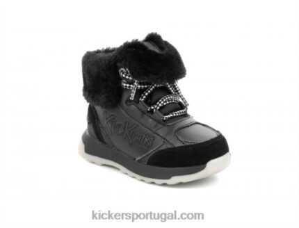 Kickers preto fofinho V24TH857 crianças