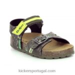 Kickers sostreet caqui amarelo estampado V24TH704 crianças