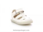 Kickers trato branco metalizado V24TH626 crianças