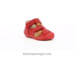 Kickers wasabou camelo vermelho V24TH436 crianças