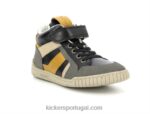 Kickers wincky cdt cinza preto amarelo V24TH986 crianças
