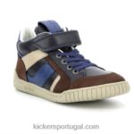 Kickers wincky cdt marrom azul marinho V24TH985 crianças