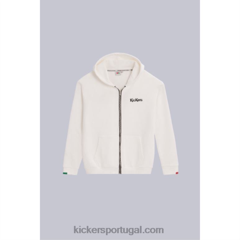 Kickers moletom com zíper bege V24TH1016 unissex