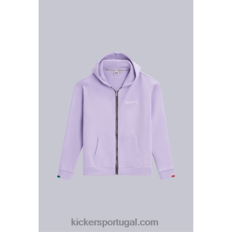 Kickers moletom roxo com zíper V24TH1017 unissex