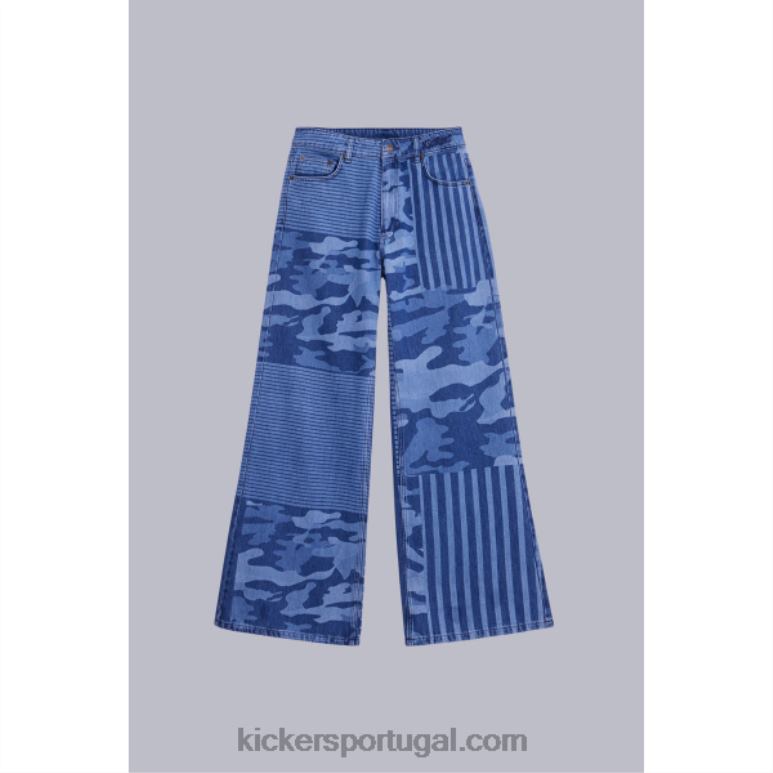Kickers cintura alta azul V24TH1030 unissex