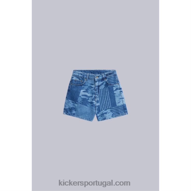 Kickers curto azul V24TH1051 unissex