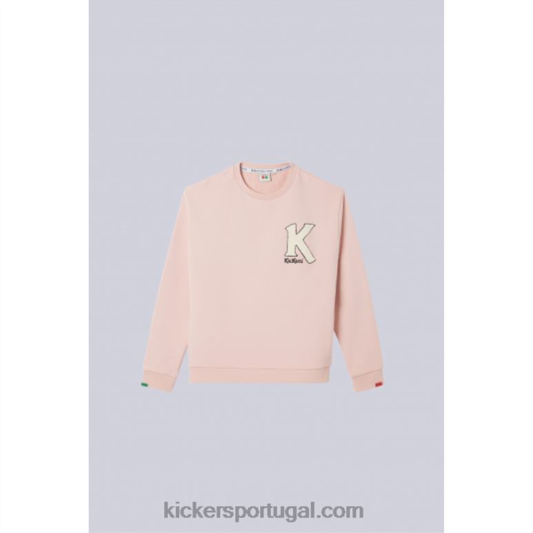 Kickers jers de gola redonda rosa V24TH1023 unissex