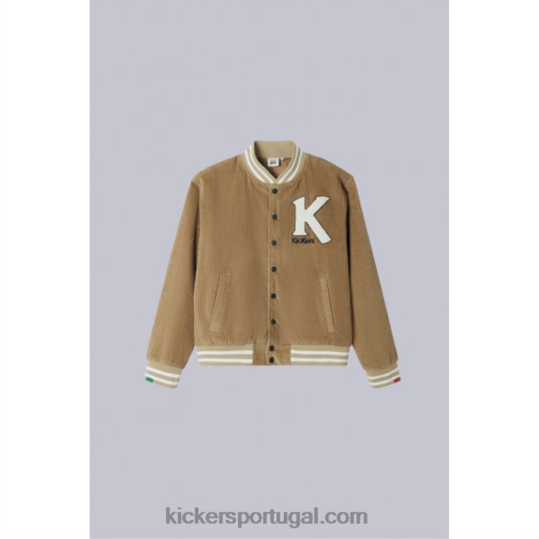 Kickers jaqueta de beisebol bege V24TH1019 unissex