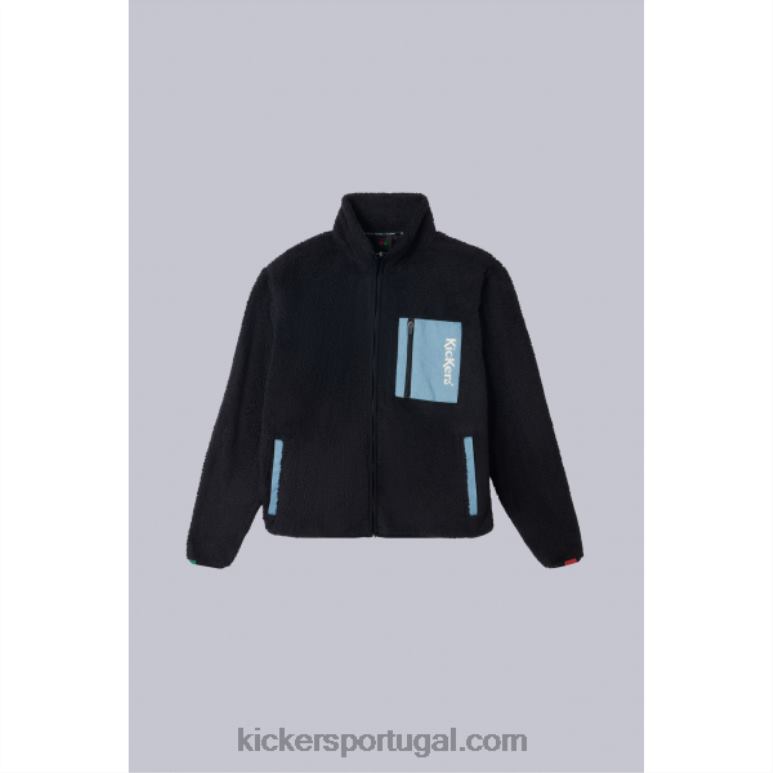 Kickers jaqueta de lã preta V24TH1077 unissex
