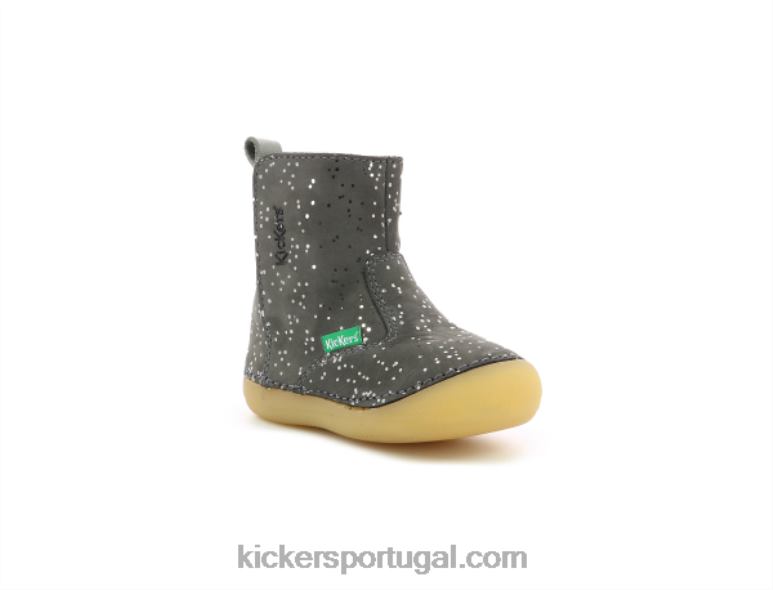 Kickers cinza metálico socool V24TH1015 crianças