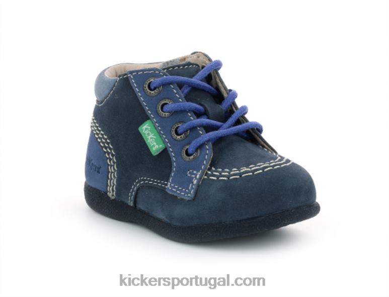 Kickers babystan zip azul marinho tricolor V24TH924 crianças