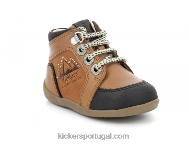 Kickers bins montanha camelo marrom V24TH796 crianças