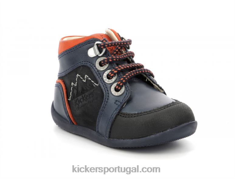 Kickers bins mountain marinho laranja V24TH795 crianças