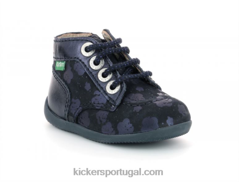 Kickers flor da marinha bonzip-2 V24TH920 crianças