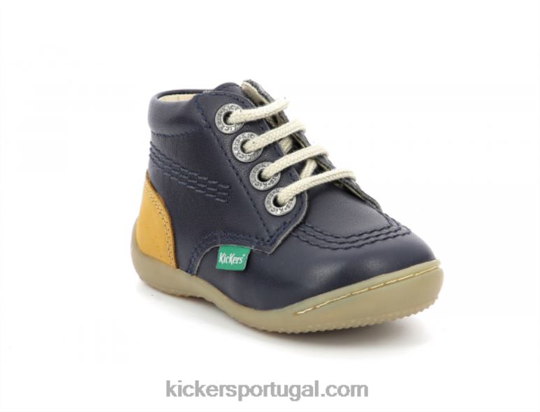 Kickers gazip amarelo marinho V24TH849 crianças