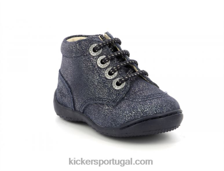 Kickers gulyflow azul marinho metalizado V24TH894 crianças