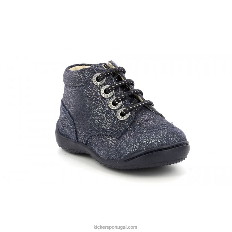 Kickers gulyflow azul marinho metalizado V24TH894 crianças
