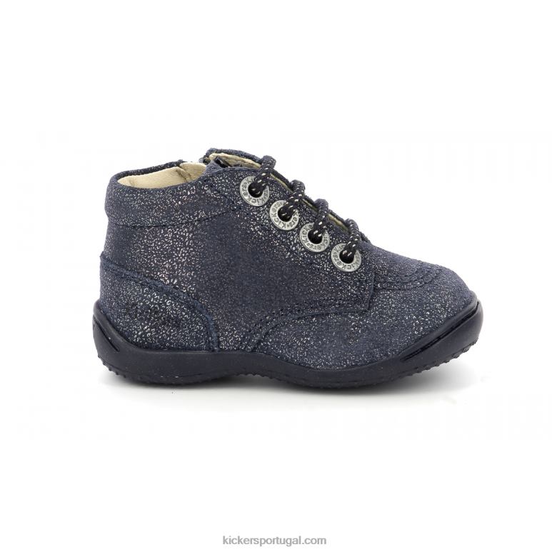 Kickers gulyflow azul marinho metalizado V24TH894 crianças