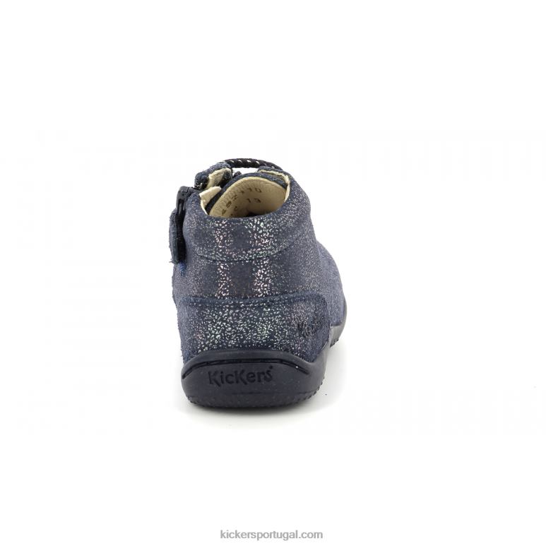 Kickers gulyflow azul marinho metalizado V24TH894 crianças