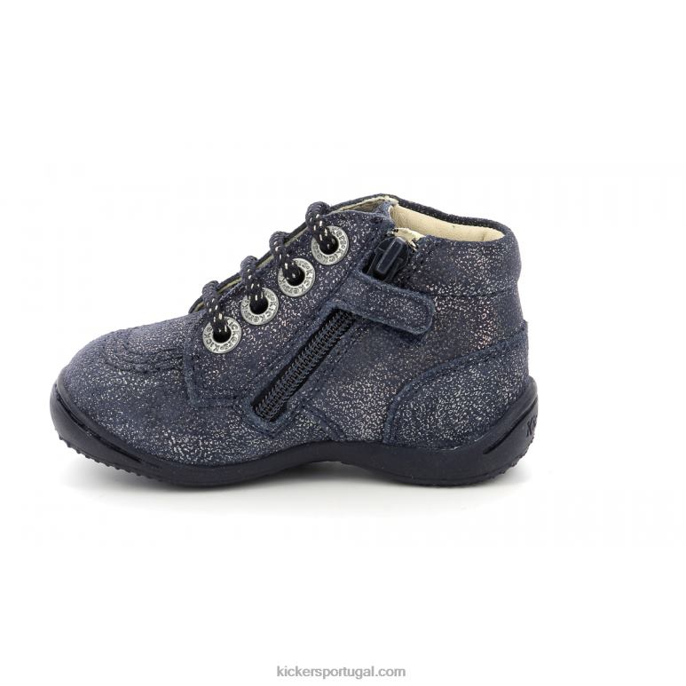 Kickers gulyflow azul marinho metalizado V24TH894 crianças