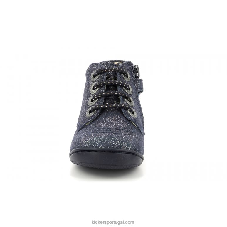 Kickers gulyflow azul marinho metalizado V24TH894 crianças