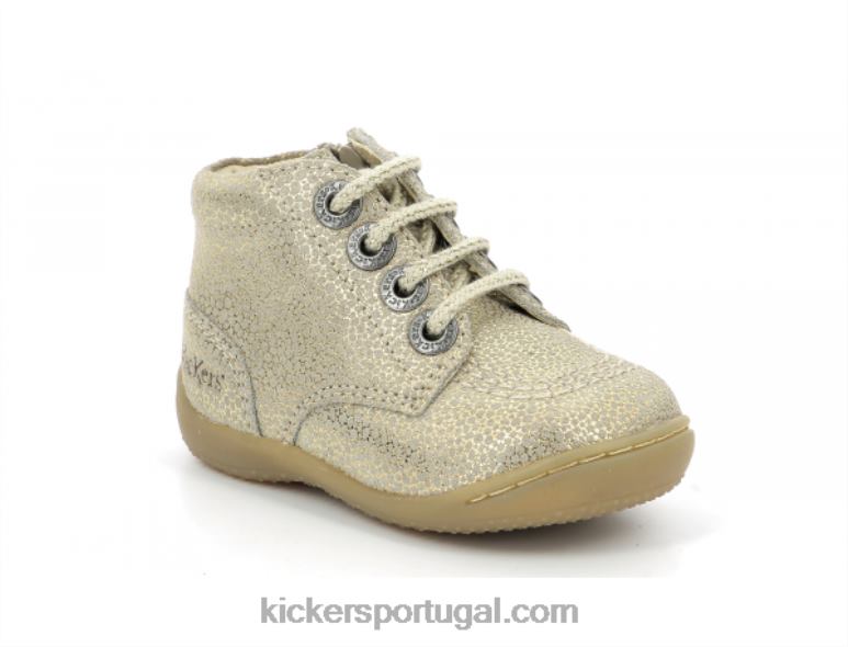 Kickers gulyflow bege metalizado V24TH893 crianças