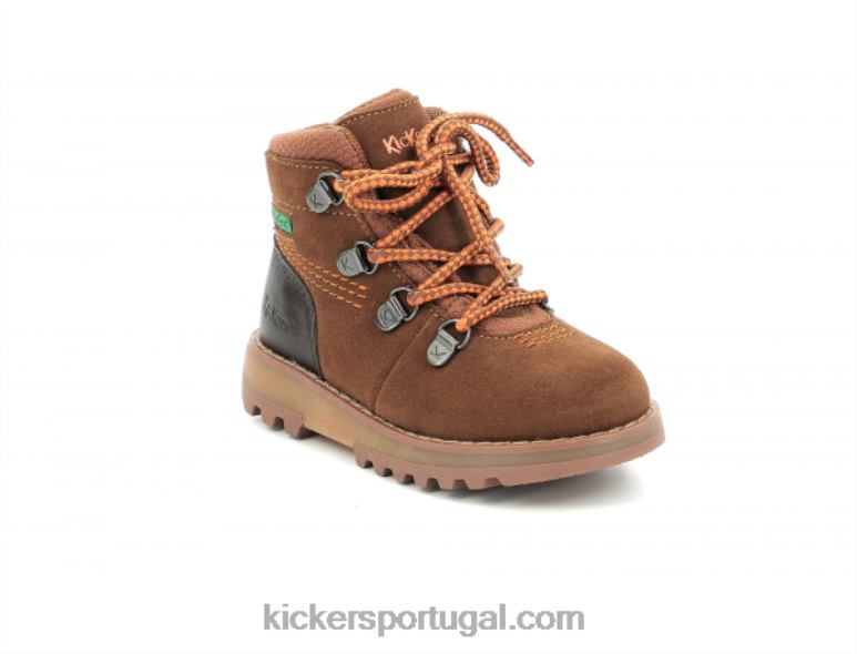 Kickers kicknature marrom laranja V24TH816 crianças