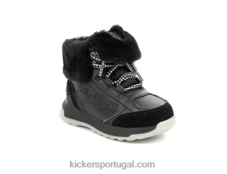 Kickers preto fofinho V24TH857 crianças
