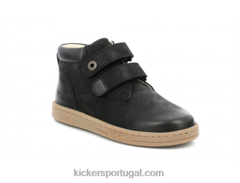Kickers preto pegajoso V24TH916 crianças