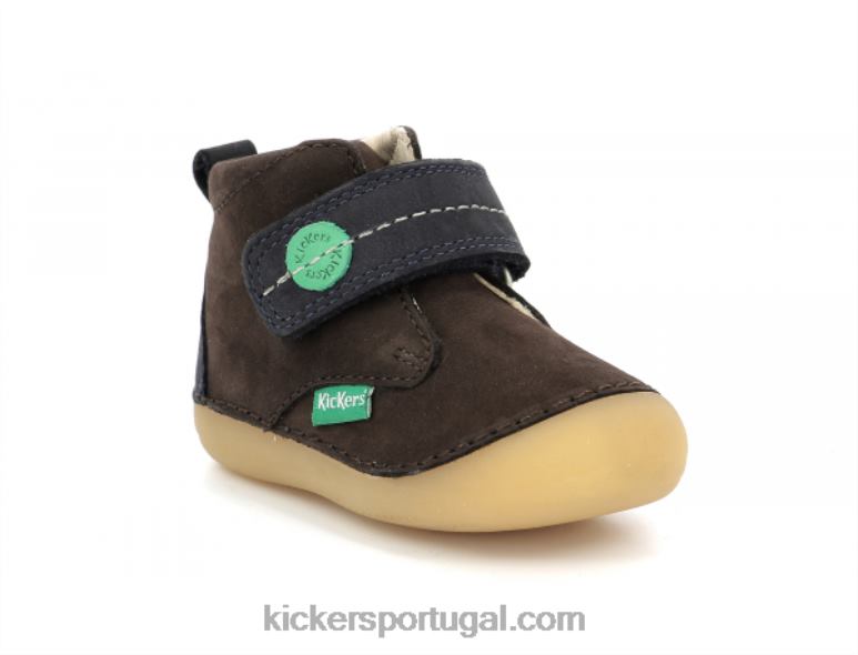 Kickers sabilo marrom escuro marinho V24TH789 crianças