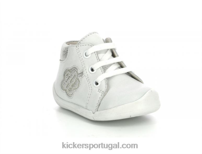 Kickers waouk branco metalizado V24TH888 crianças