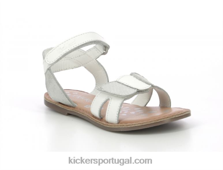 Kickers Disdana branco prata V24TH683 crianças