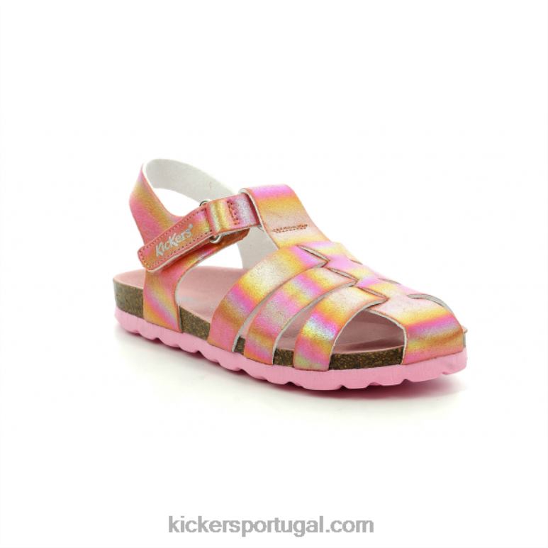 Kickers arco-íris rosa bronzeado de verão V24TH686 crianças
