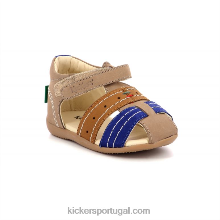 Kickers bigbazar-2 bege escuro V24TH726 crianças