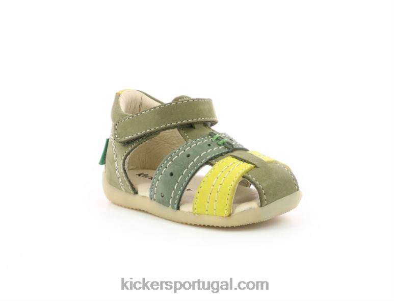 Kickers bigbazar-2 verde tricolor V24TH441 crianças
