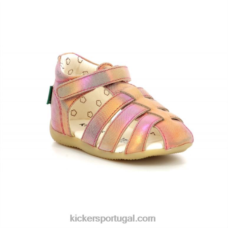 Kickers bigflo-2 arco-íris rosa V24TH677 crianças