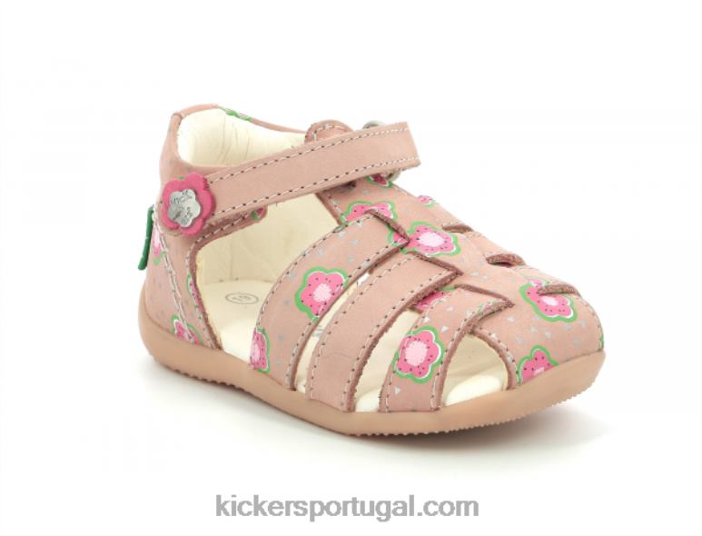 Kickers bigflo-2 flor rosa V24TH384 crianças